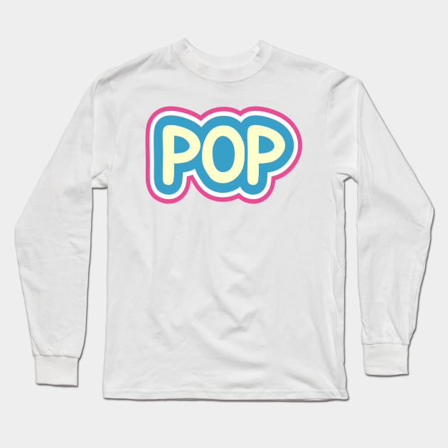 Pop art - Vintage Text & Icon Long Sleeve T-Shirt by ABCSHOPDESIGN